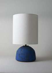 Small Agnes Lamp in Brushed Cobalt - Victoria Morris